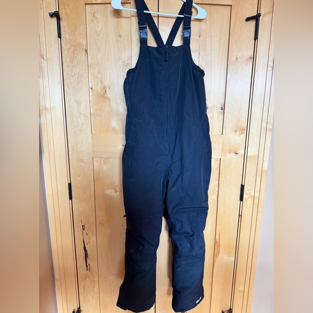 Lands' End Squall Black Girls Snow Bibs